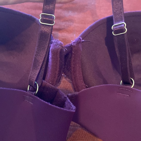 JESSICA SIMPSON BRA: Comfort Nylon Size 36B Eggplant - Picture 6 of 6